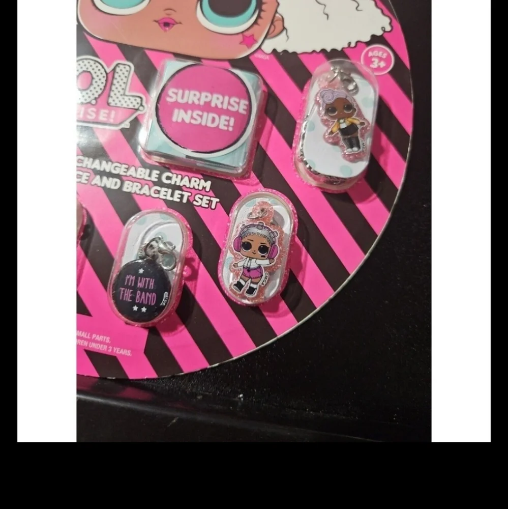 LOL Surprise Interchangeable Charm Necklace and Bracelet Set with Surprise - NEW
